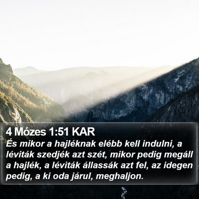 4 Mózes 1:51 KAR Bible Verse Image