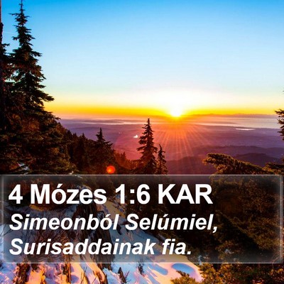 4 Mózes 1:6 KAR Bible Verse Image