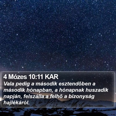 4 Mózes 10:11 KAR Bible Verse Image