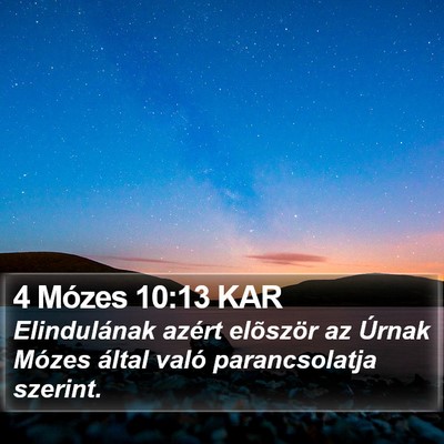 4 Mózes 10:13 KAR Bible Verse Image