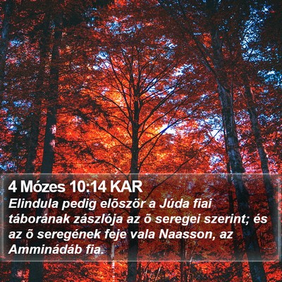 4 Mózes 10:14 KAR Bible Verse Image