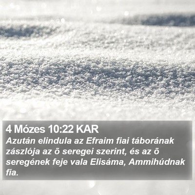 4 Mózes 10:22 KAR Bible Verse Image