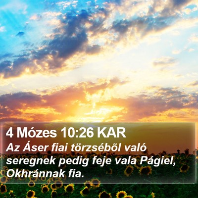 4 Mózes 10:26 KAR Bible Verse Image
