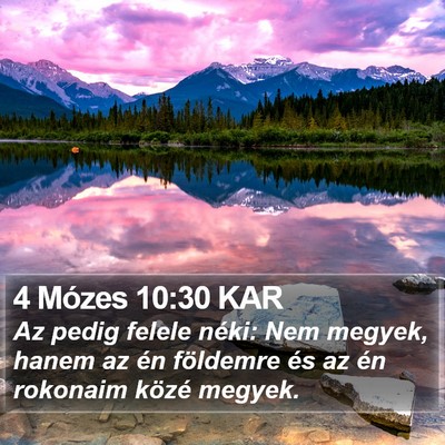 4 Mózes 10:30 KAR Bible Verse Image