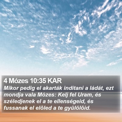 4 Mózes 10:35 KAR Bible Verse Image