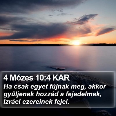 4 Mózes 10:4 KAR Bible Verse Image
