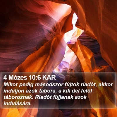 4 Mózes 10:6 KAR Bible Verse Image