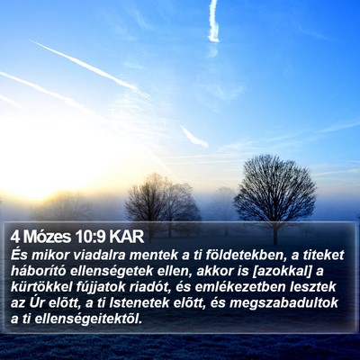 4 Mózes 10:9 KAR Bible Verse Image