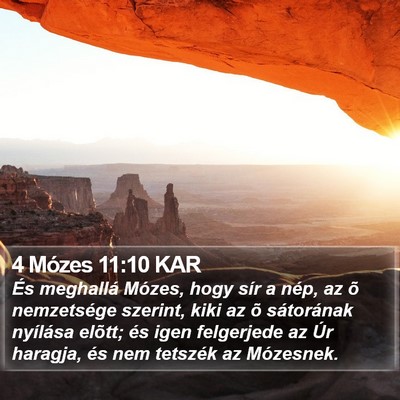 4 Mózes 11:10 KAR Bible Verse Image