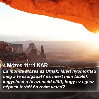 4 Mózes 11:11 KAR Bible Verse Image