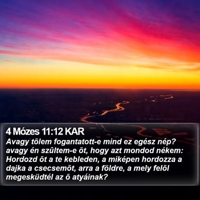 4 Mózes 11:12 KAR Bible Verse Image