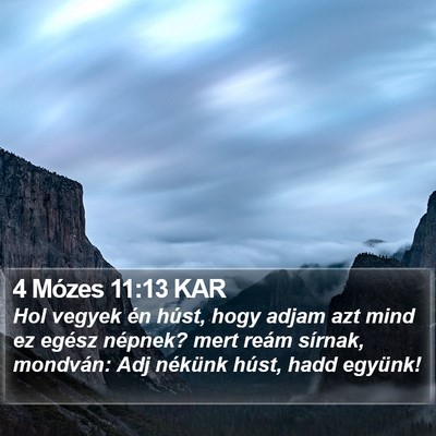 4 Mózes 11:13 KAR Bible Verse Image