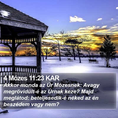 4 Mózes 11:23 KAR Bible Verse Image
