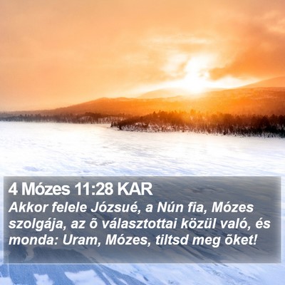 4 Mózes 11:28 KAR Bible Verse Image