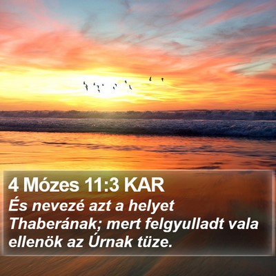 4 Mózes 11:3 KAR Bible Verse Image