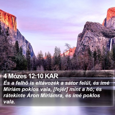 4 Mózes 12:10 KAR Bible Verse Image