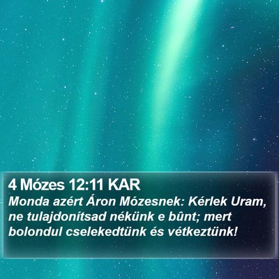 4 Mózes 12:11 KAR Bible Verse Image