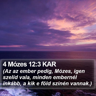 4 Mózes 12:3 KAR Bible Verse Image
