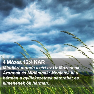 4 Mózes 12:4 KAR Bible Verse Image