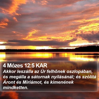 4 Mózes 12:5 KAR Bible Verse Image
