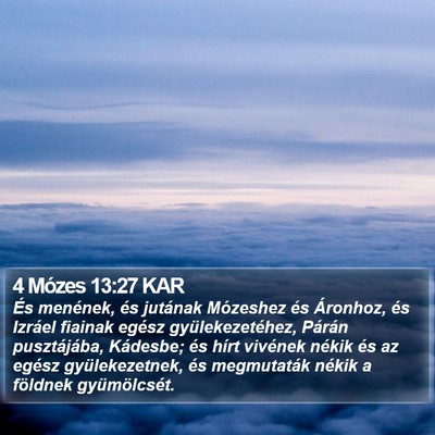 4 Mózes 13:27 KAR Bible Verse Image