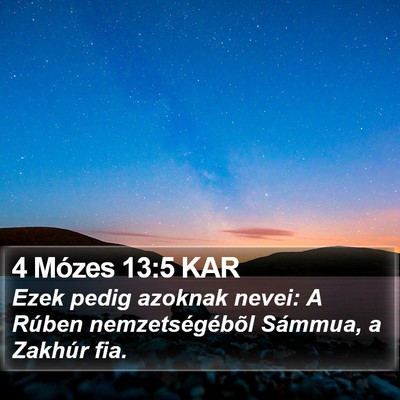 4 Mózes 13:5 KAR Bible Verse Image