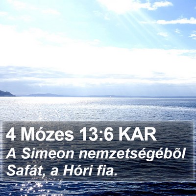 4 Mózes 13:6 KAR Bible Verse Image