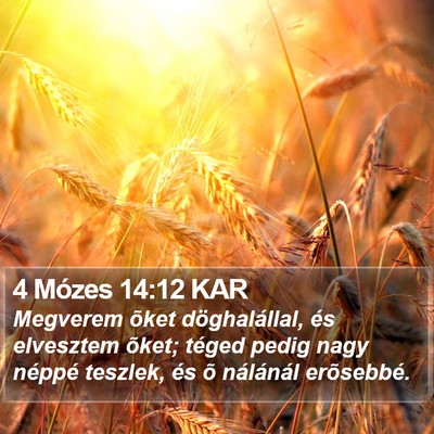 4 Mózes 14:12 KAR Bible Verse Image