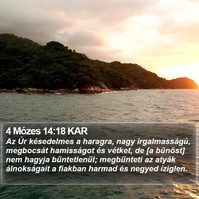 4 Mózes 14:18 KAR Bible Verse Image