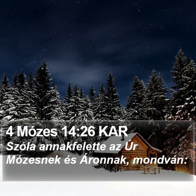 4 Mózes 14:26 KAR Bible Verse Image