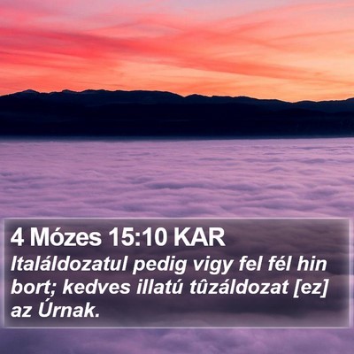 4 Mózes 15:10 KAR Bible Verse Image