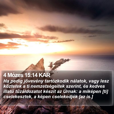 4 Mózes 15:14 KAR Bible Verse Image