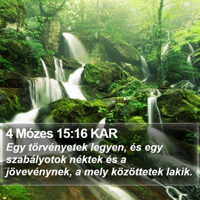 4 Mózes 15:16 KAR Bible Verse Image