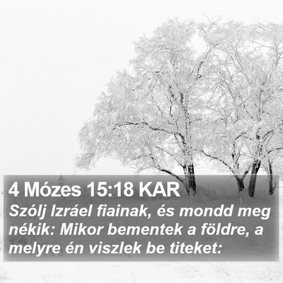 4 Mózes 15:18 KAR Bible Verse Image