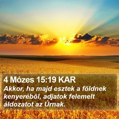 4 Mózes 15:19 KAR Bible Verse Image