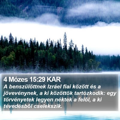 4 Mózes 15:29 KAR Bible Verse Image