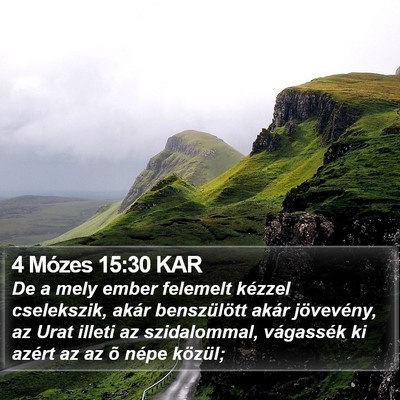 4 Mózes 15:30 KAR Bible Verse Image