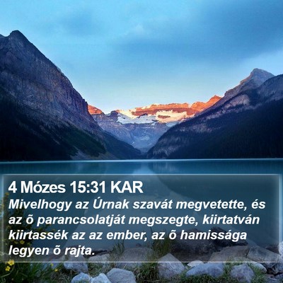 4 Mózes 15:31 KAR Bible Verse Image