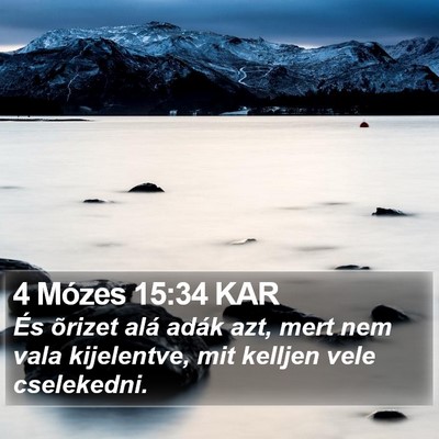 4 Mózes 15:34 KAR Bible Verse Image