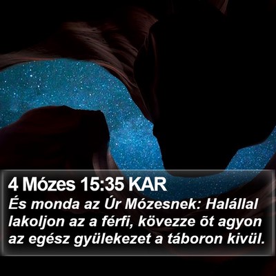 4 Mózes 15:35 KAR Bible Verse Image