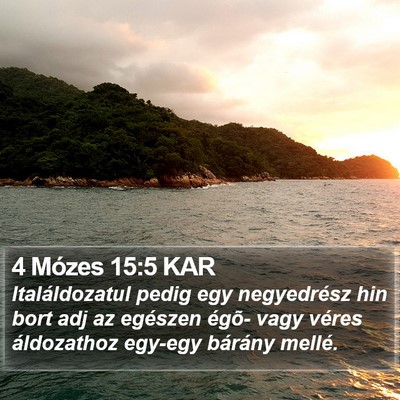 4 Mózes 15:5 KAR Bible Verse Image