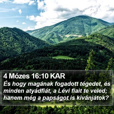 4 Mózes 16:10 KAR Bible Verse Image
