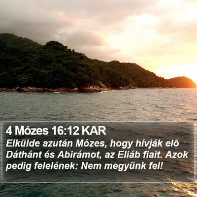 4 Mózes 16:12 KAR Bible Verse Image