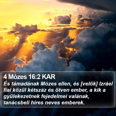 4 Mózes 16:2 KAR Bible Verse Image