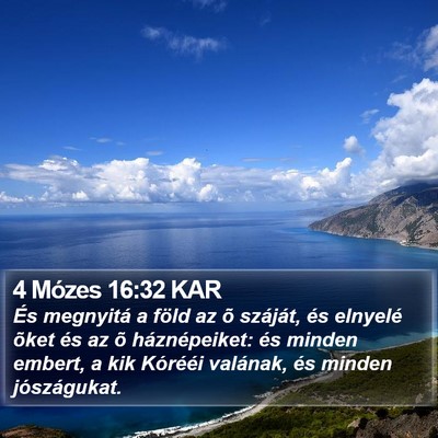 4 Mózes 16:32 KAR Bible Verse Image