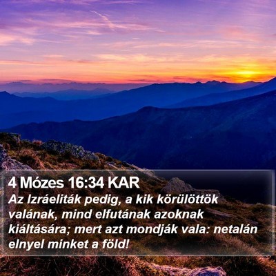 4 Mózes 16:34 KAR Bible Verse Image