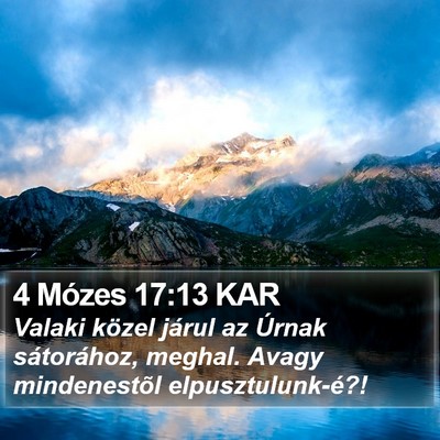 4 Mózes 17:13 KAR Bible Verse Image