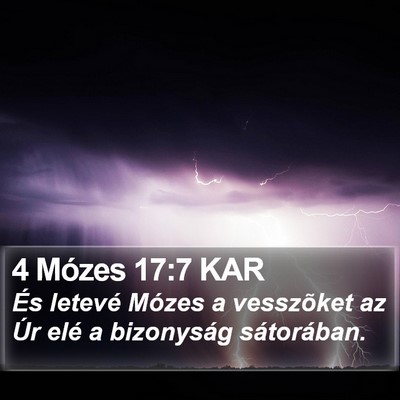 4 Mózes 17:7 KAR Bible Verse Image