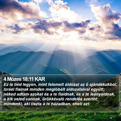 4 Mózes 18:11 KAR Bible Verse Image