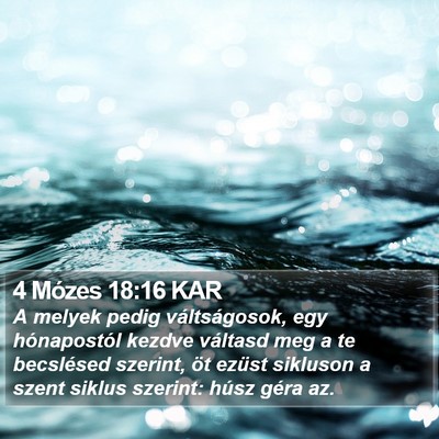 4 Mózes 18:16 KAR Bible Verse Image